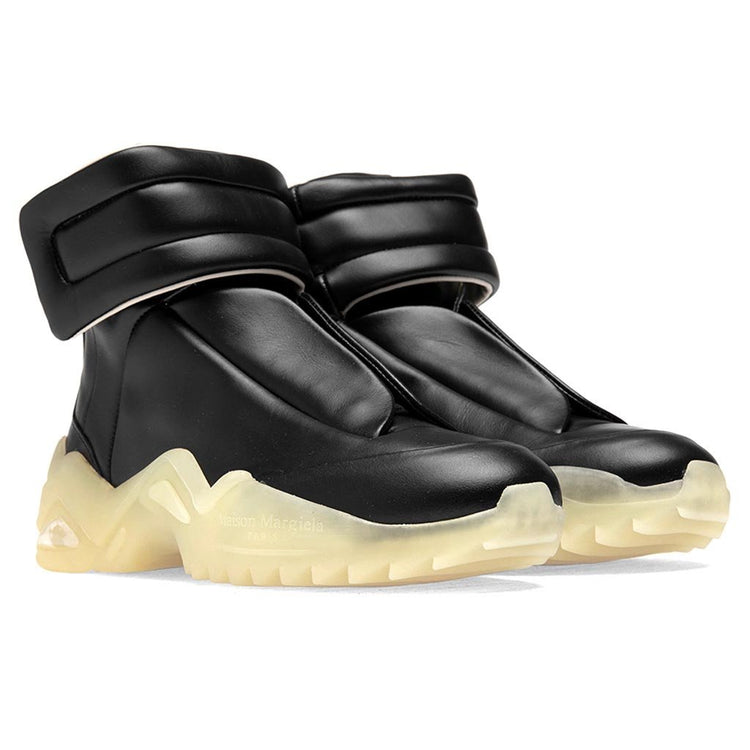 Maison Margiela Black Leather Future High Top Sneaker | Feature