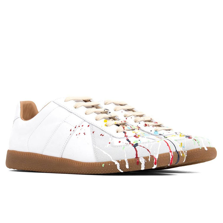 Replica Low Top Suede Paint Drop - White/Multi – Feature