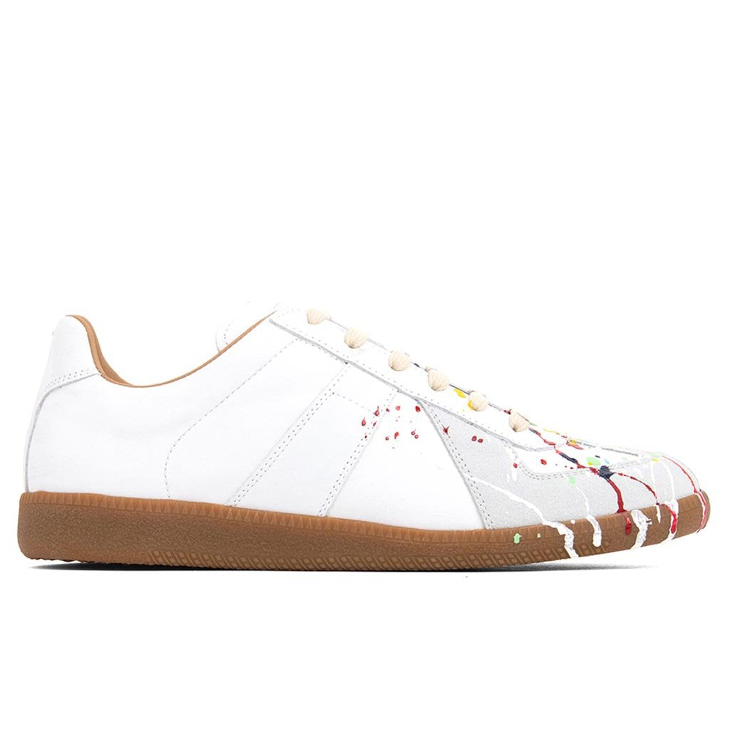 Replica Low Top Suede Paint Drop - White/Multi – Feature