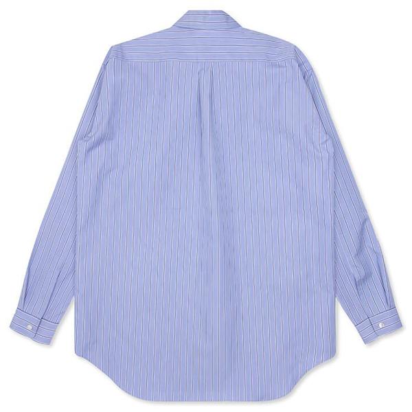 縁取りLシャツ-ブルーストライプ – Feature