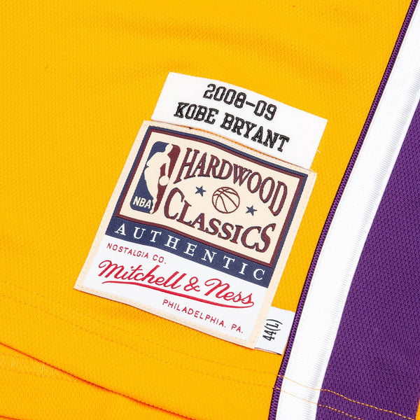 Kobe Bryant Los Angeles Lakers Gold Hardwood Classics 2008-09