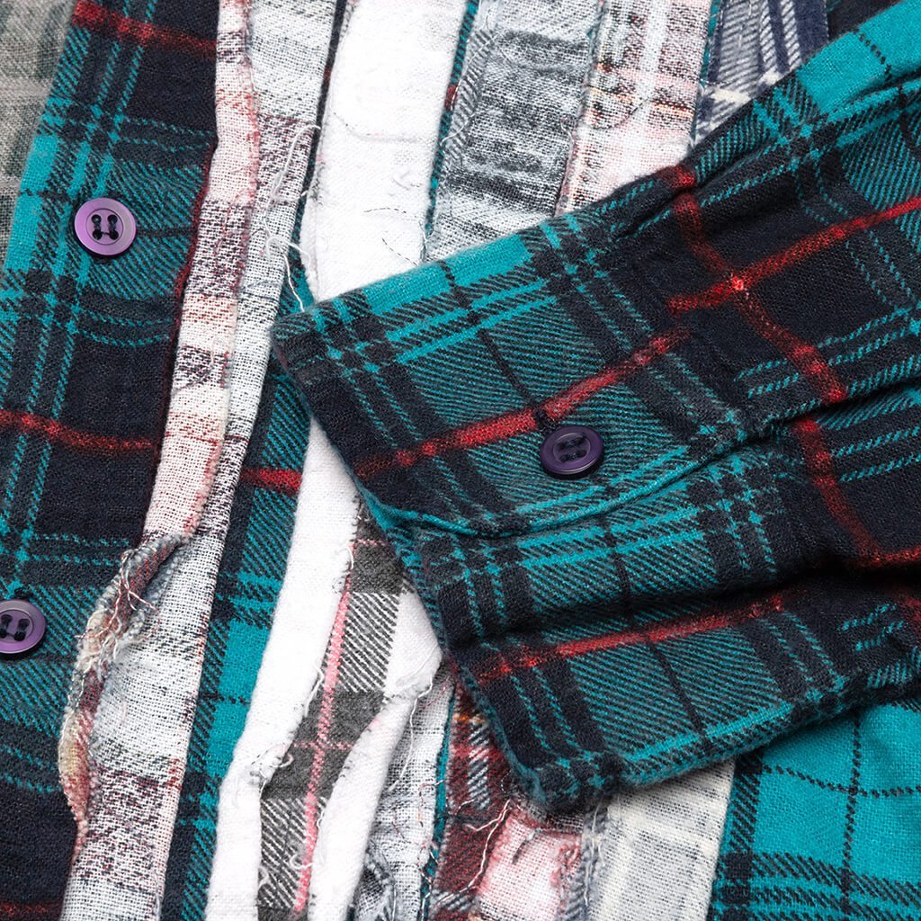 Ribbon Flannel Shirt - Cerulean/Red – Feature