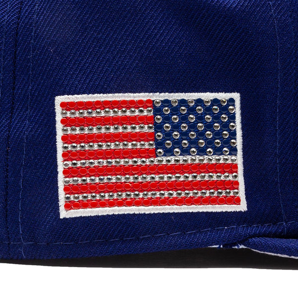 New Era 59FIFTY Fitted Los Angeles Dodgers Swarovski Flag (Dark Royal) 7 3/8