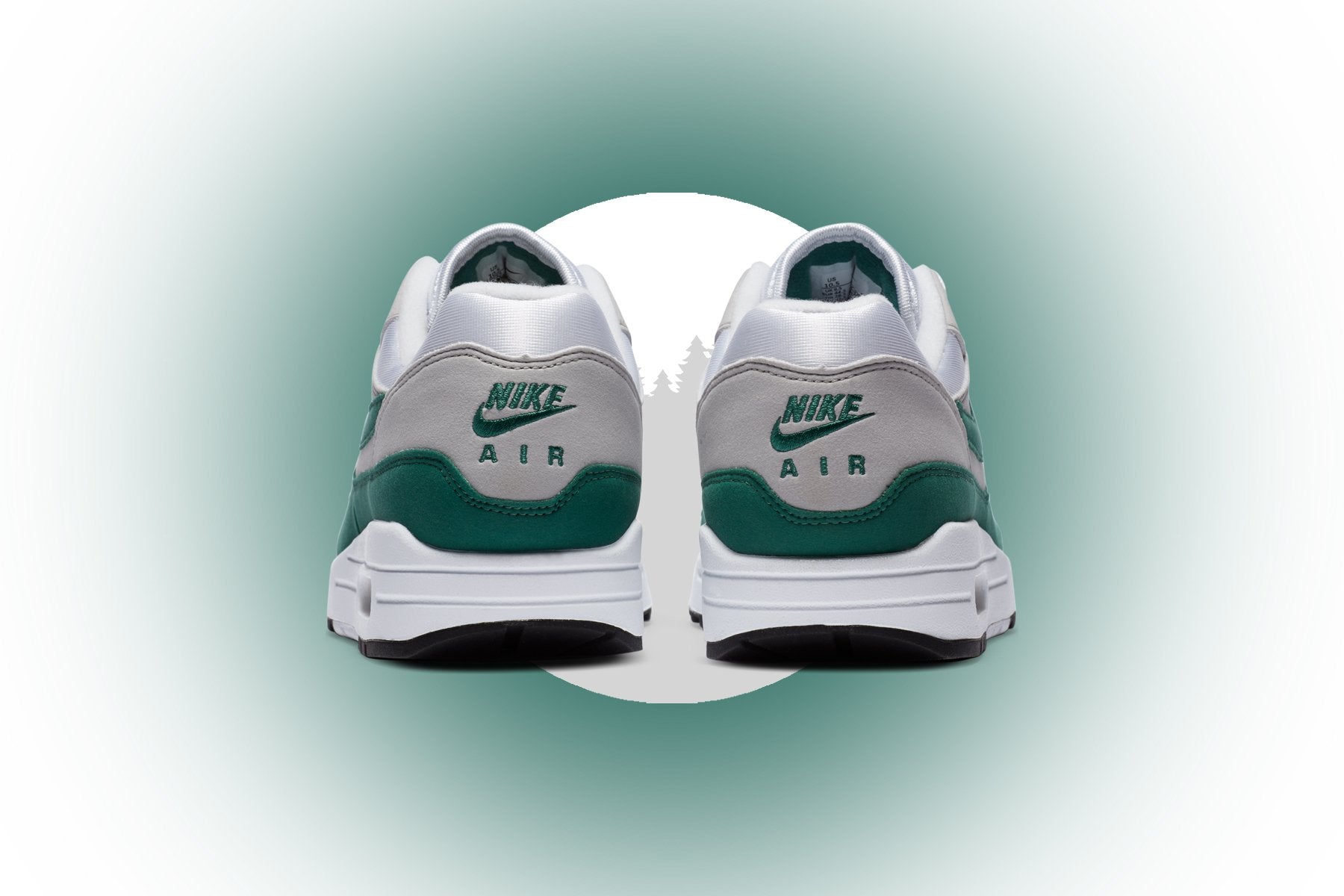 air max 1 evergreen on feet