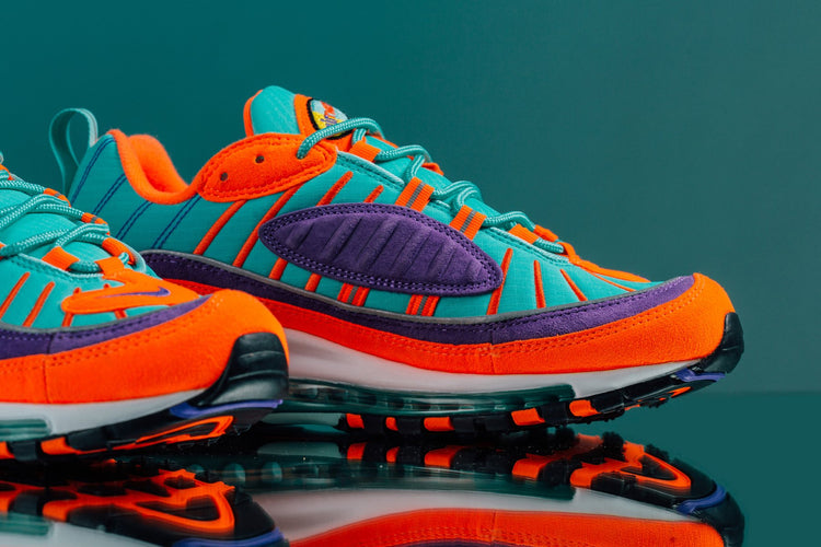 Air Max 98 QS - Cone/Tour Yellow-Hyper Grape – Feature