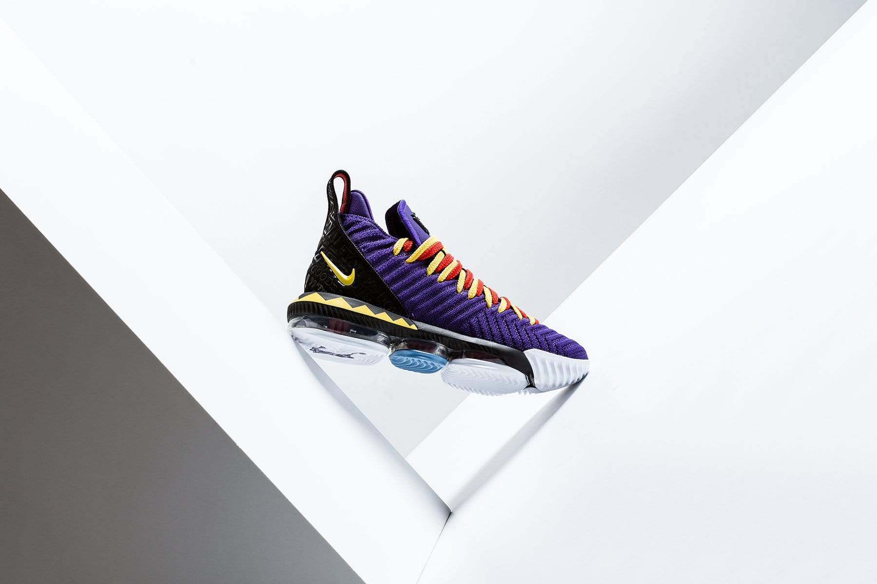 LeBron XVI Martin Court Purple Tour Yellow Feature