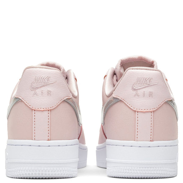 Nike Air Force 1 Low Pink/Metallic Silver Sneakers Size Women's 7.5 CJ1646  600