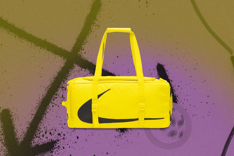 Nike x OffWhite NRG RU Duffle Shoulder Bag Opti Yellow/Black Feature