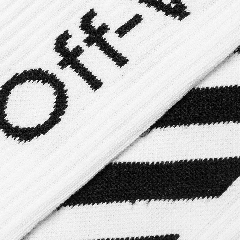 ソックス OFF-WHITE C/O VIRGIL ABLOH - DIAG SOCKS Diag Mid Length Socks - White/Black FW20 – Feature