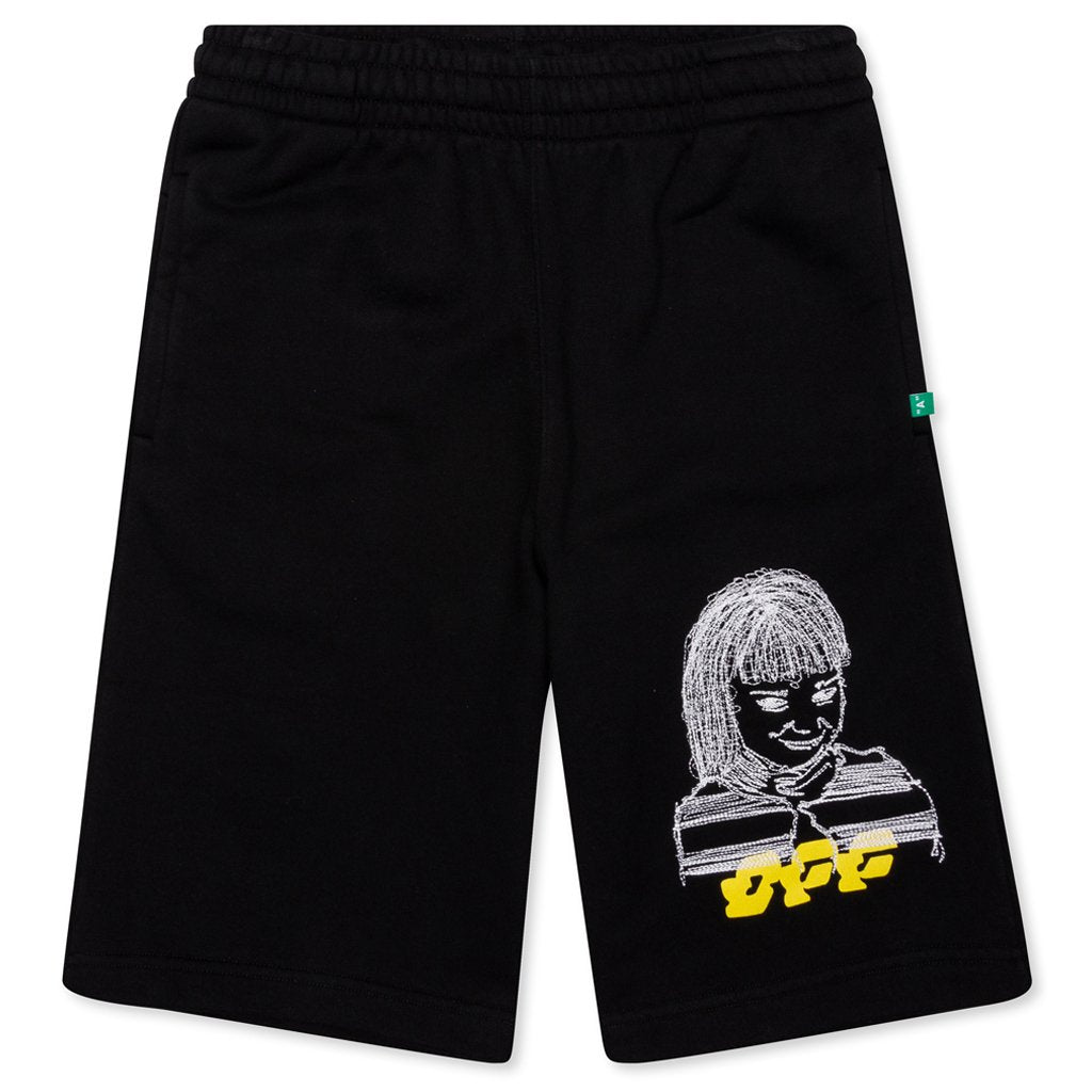 Disrupted Font Sweatshorts - Black/Multi – Feature