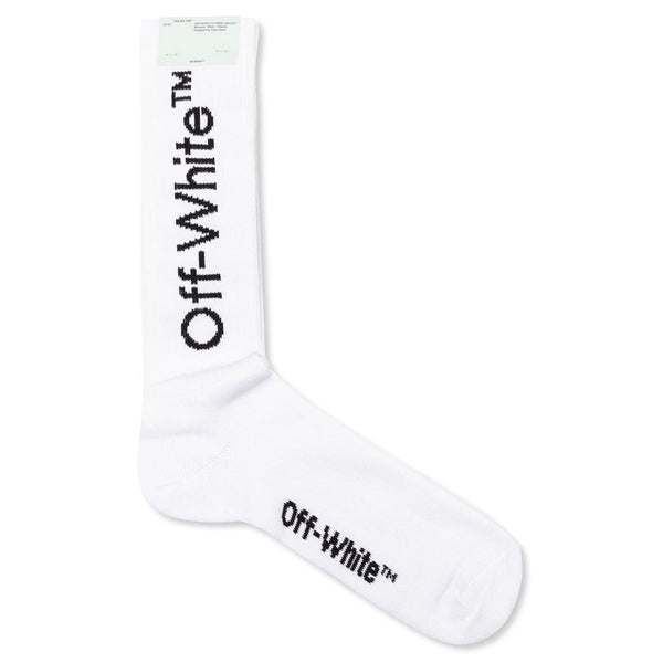 R20 Diag Mid Length Socks - White/Black