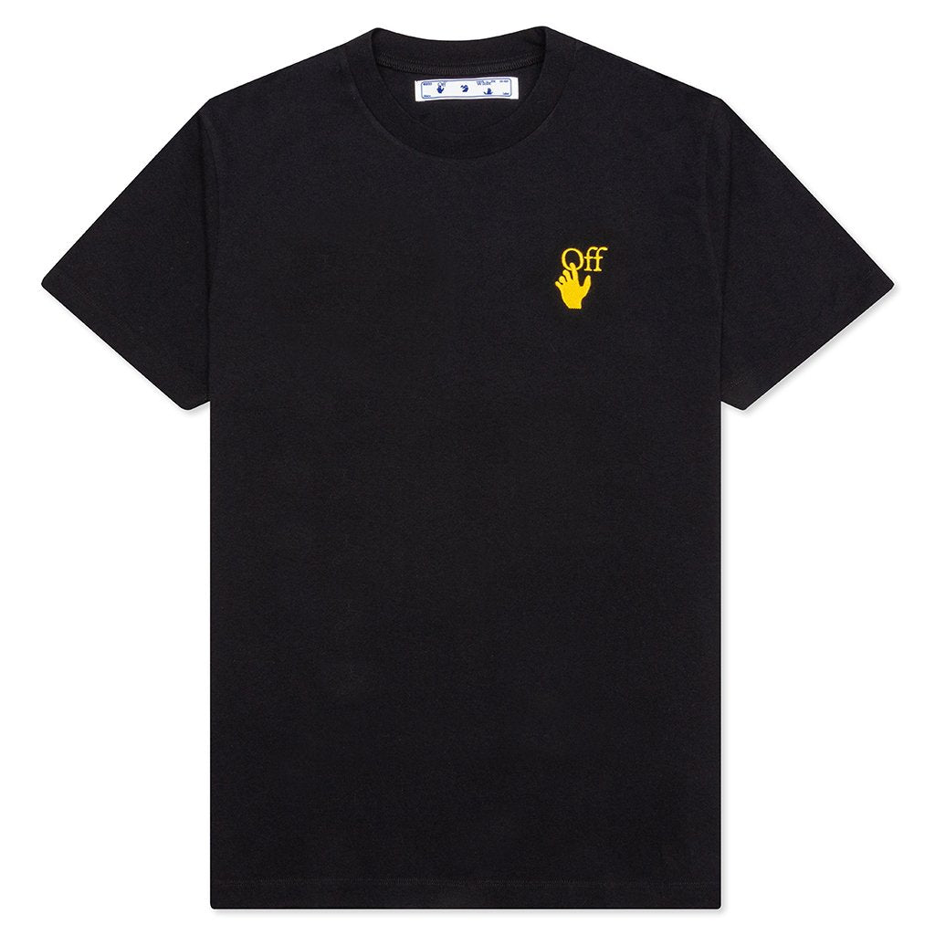 off white shirt black yellow