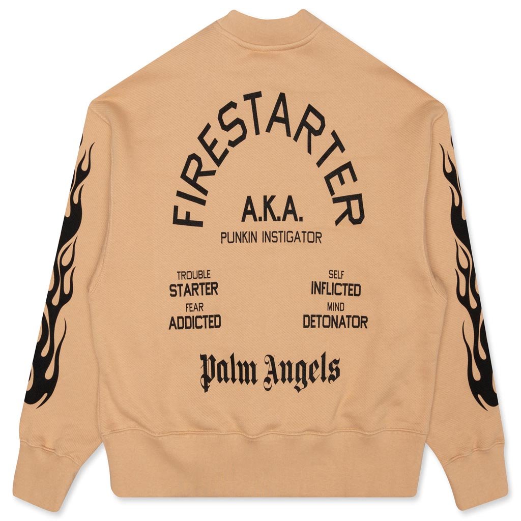 Burning Skeleton Crewneck - Beige/Multi – Feature