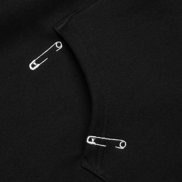 Safety Embroidered Hoodie Black