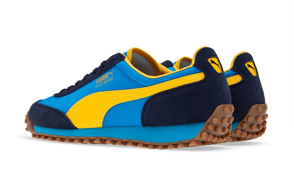 Puma Fast Rider OG Trainers - Hawaiian Ocean/Spectra Yellow – Feature