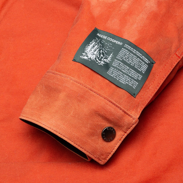 Waxed Cotton Trucker Jacket - Orange – Feature 