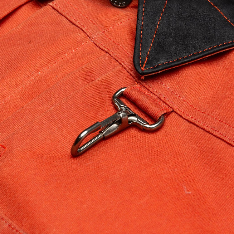 Waxed Cotton Trucker Jacket - Orange – Feature