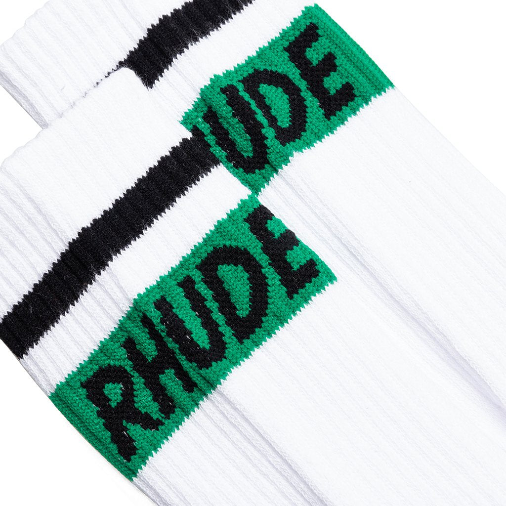 Mod Stripe Socks - White – Feature