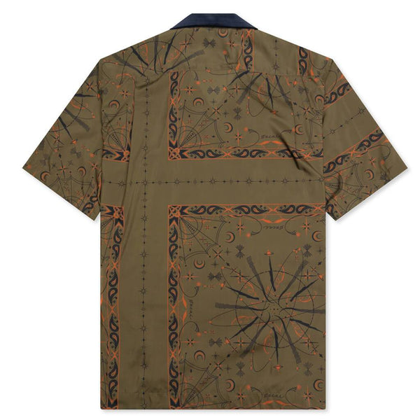 Sacai x Dr. Woo Bandana Print Shirt - Khaki