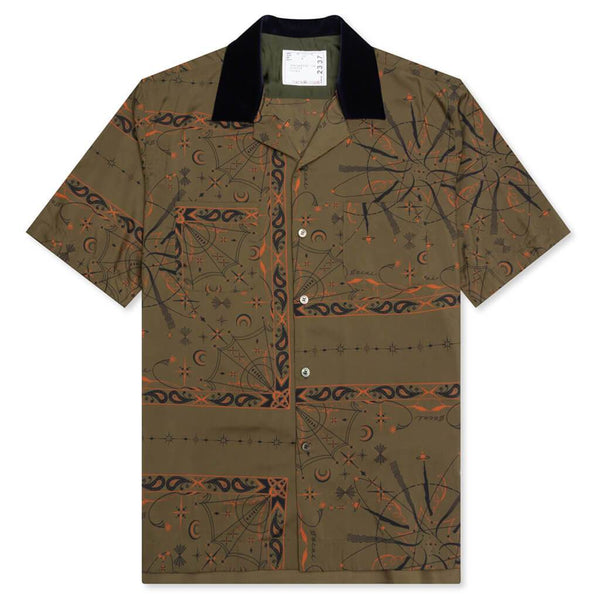 Sacai x Dr. Woo Bandana Print Shirt - Khaki – Feature