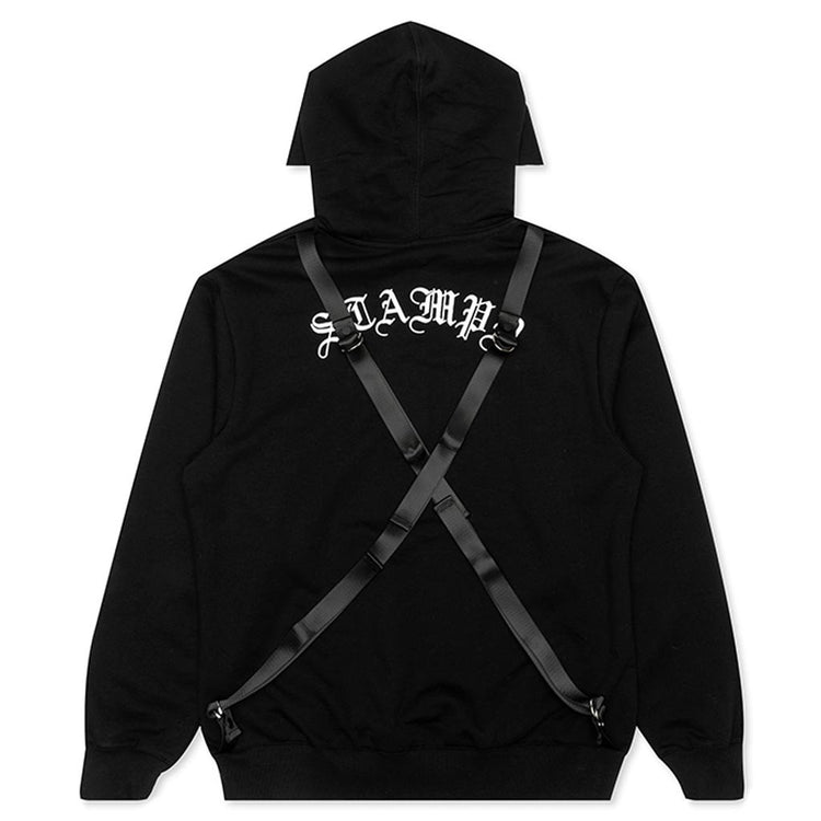 Classic Strapped Hoodie - Black – Feature