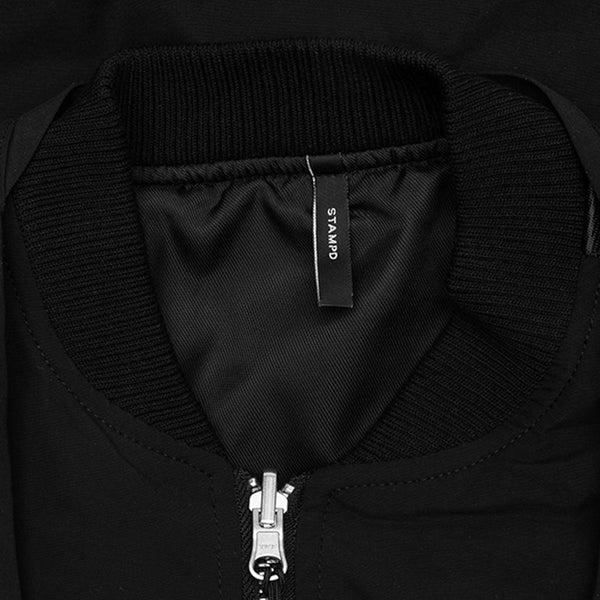 Reversible Utility Bomber Jacket - Black