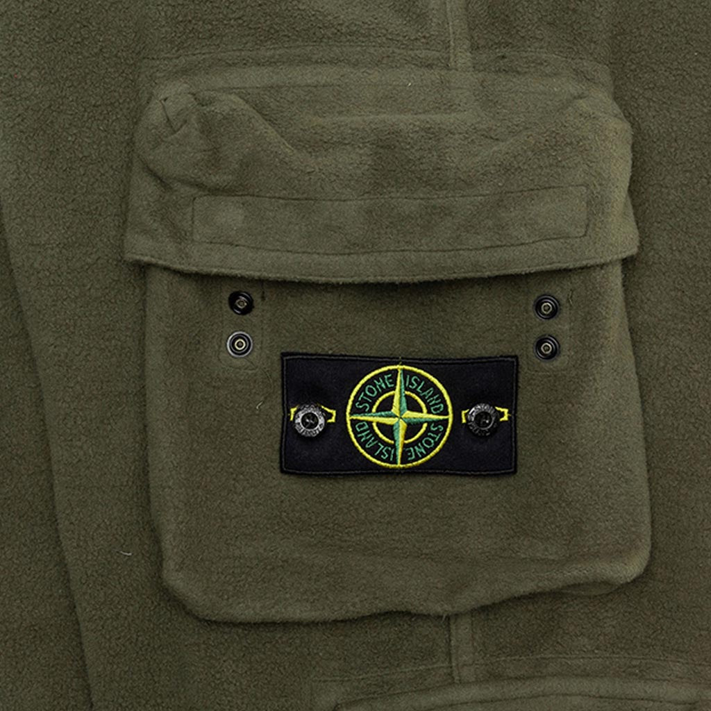 Fleece Cargo Trousers - Olive Green – Feature