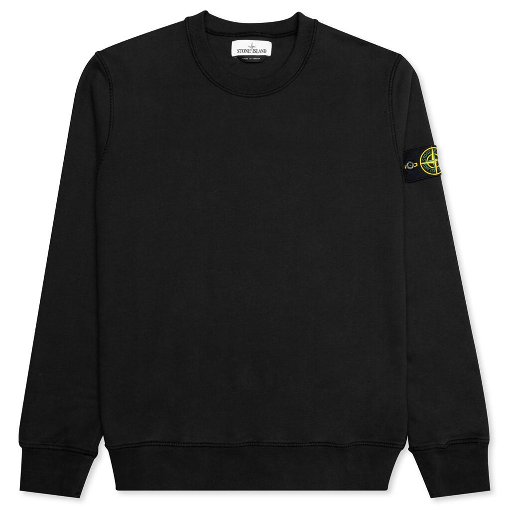 Ribbed Crewneck Sweatshirt - Black – Feature