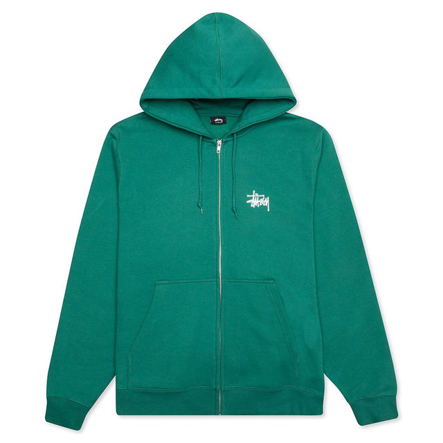 Basic Zip Hoodie - Dark Green – Feature