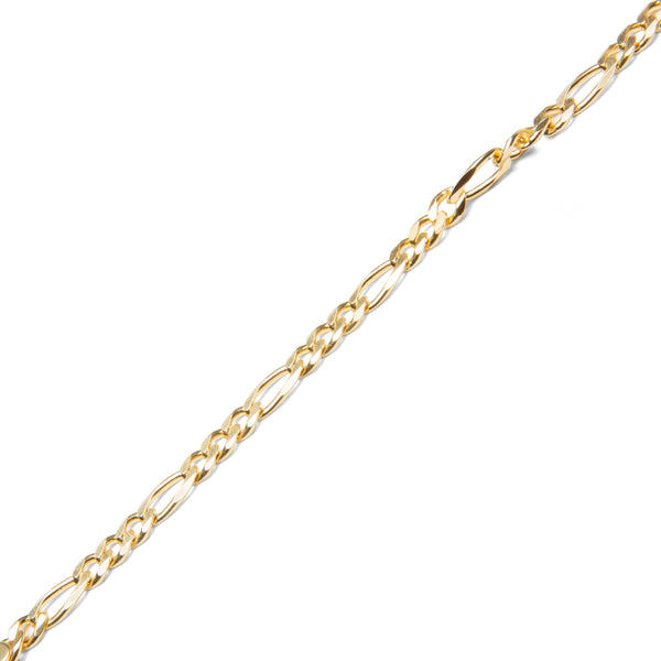 TOMWOOD B0FG43NA01S925-9K Figaro Bracelet Thick Gold 7-