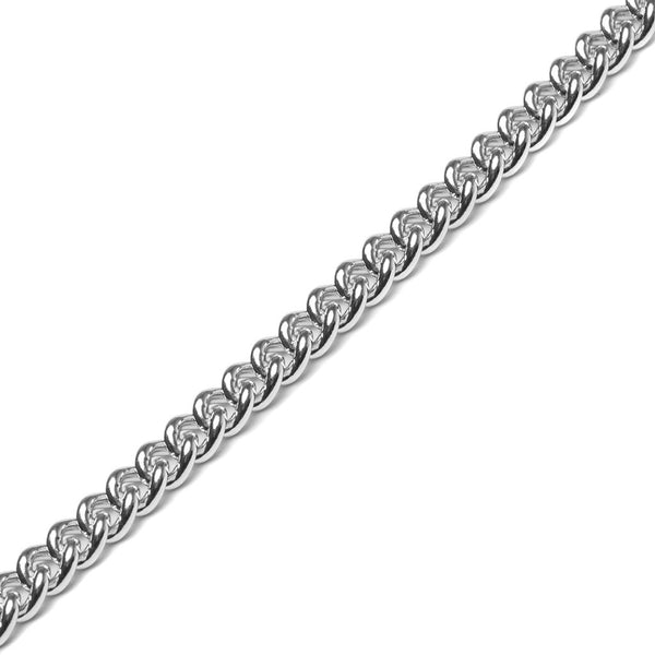 Rounded Curb Bracelet Thick - 925 Sterling Silver – Feature