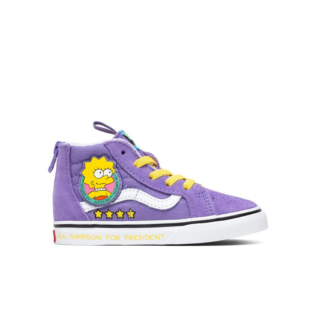 Vans x The Simpsons Toddler Sk8-Hi Zip - Lisa 4 Prez – Feature